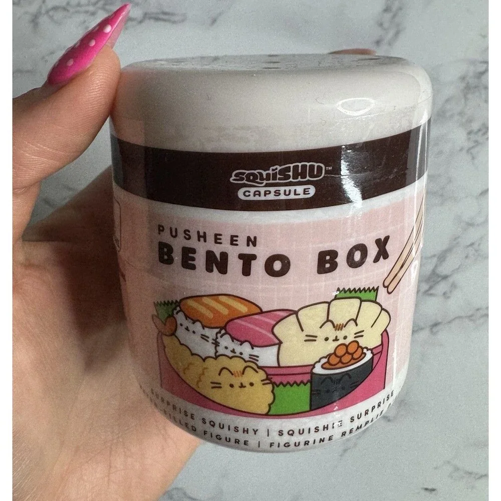 Hamee Pusheen Squishu Bento Box Capsule Squishy Figure w/ Container 2026